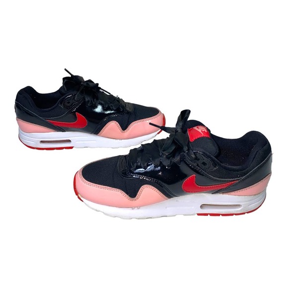 Nike Air Max 1 QS GS Valentine's Day Black Red Pink Sneaker 7Y 8.5W AO1026-001 - Picture 6 of 12